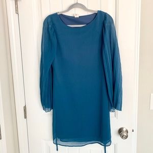 Long sleeve crepe dress
